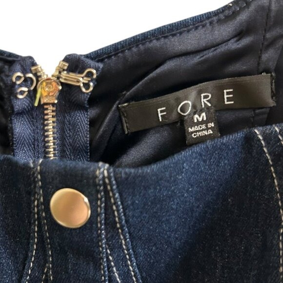 NWOT - Fore Denim Mini Dress - Size Medium - Picture 3 of 5